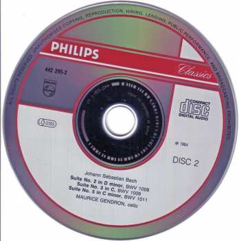2CD Johann Sebastian Bach: Die Suiten Für Violoncello Solo BWV 1007-1012