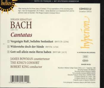CD Johann Sebastian Bach: Solo Cantatas BWV54, BWV169, BWV 170