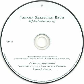 2CD Johann Sebastian Bach: St John Passion, BWV 245