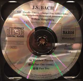 3CD/Box Set Johann Sebastian Bach: St Matthew Passion