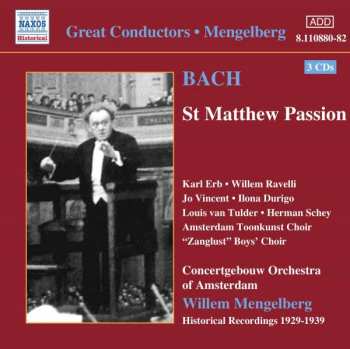 3CD/Box Set Johann Sebastian Bach: St Matthew Passion