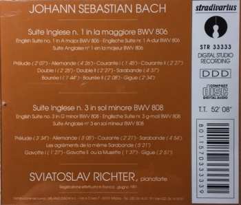 CD Johann Sebastian Bach: Suite Inglesi N. 1 BWV 806 / N. 3 BWV 808