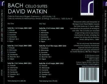2CD Johann Sebastian Bach: The Cello Suites, BWV 1007-1012