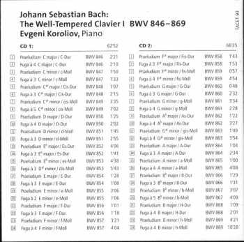 2CD Johann Sebastian Bach: The Well-Tempered Clavier I BWV 846-849