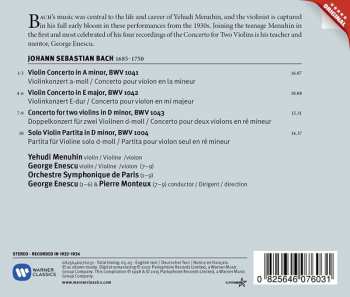 CD Johann Sebastian Bach: Violin Concertos BWV 1041-1041 / Double Concerto BWV 1043 / Partita No 2: Chaconne