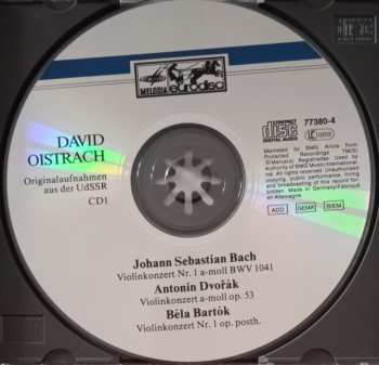 CD Johann Sebastian Bach: Violinkonzert Nr.1 A-moll BWV 1041 / Violinkonzert A-Moll op.53 / Violinkonzert Nr.1 op.posth.