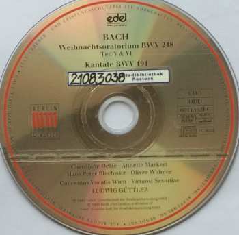3CD Johann Sebastian Bach: Weihnachtsoratorium · Christmas Oratorio · Oratorio De Noël / Gloria In Excelsis Deo BWV 191