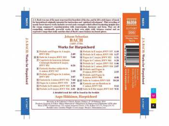 CD Johann Sebastian Bach: Works For Harpsichord