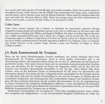 CD Johann Sebastian Bach: Works For Trumpet