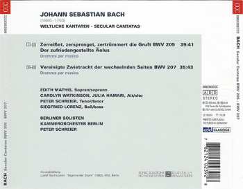 CD Johann Sebastian Bach: Secular Cantatas BWV 205 · BWV 207