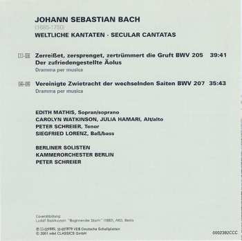 CD Johann Sebastian Bach: Secular Cantatas BWV 205 · BWV 207