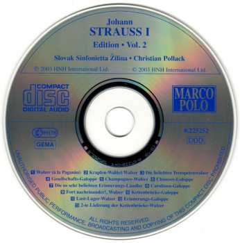 CD Johann Strauss Sr.: Johann Strauss I Edition • Vol. 2