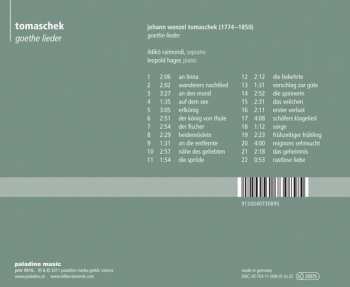 CD Johann Wenzel Tomaschek: Goethe Lieder