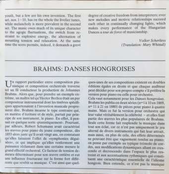 CD Johannes Brahms: 21 Ungarische Tänze - Hungarian Dances - Danses Hongroises