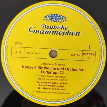 LP Berliner Philharmoniker: Konzert Für Violine Und Orchester D-dur Op. 77