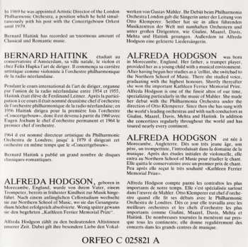 CD Johannes Brahms: Altrhapsodie - Naenie - Gesang Der Parzen - Begräbnisgesang