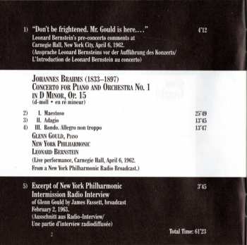 CD Johannes Brahms: Brahms Piano Concerto No. 1