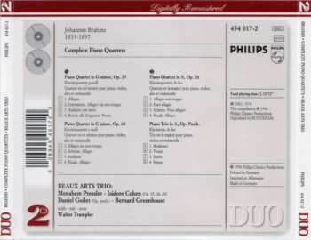 2CD Johannes Brahms: Complete Piano Quartets, Piano Trio In A, Op. Posth.