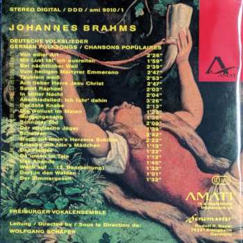 CD Johannes Brahms: Deutsche Volkslieder = German Folksongs = Chansons Populaires