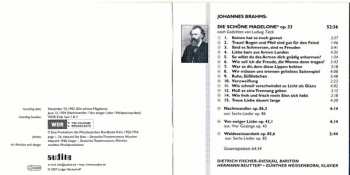 CD Johannes Brahms: Die Schöne Magelone - Nachtwandler Op. 86,3 - Von Ewiger Liebe Op. 43,1 - Waldeseinsamkeit Op. 85,6 (Cologne, 1952/1954)