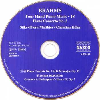 CD Johannes Brahms: Four Hand Piano Music • 18