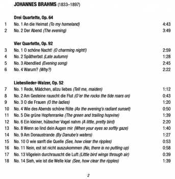 CD Johannes Brahms: Liebeslieder