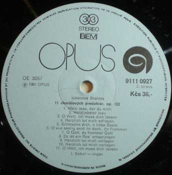 LP Johannes Brahms: Organ Music (complete)
