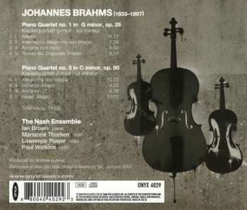 CD Johannes Brahms: Piano Quartets 1 & 3