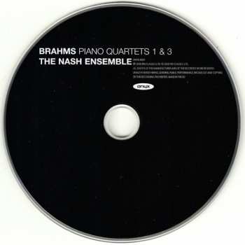 CD Johannes Brahms: Piano Quartets 1 & 3