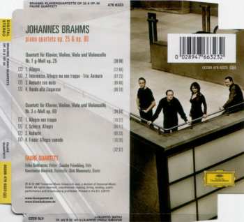CD Johannes Brahms: Piano Quartets Op. 25 & Op. 60
