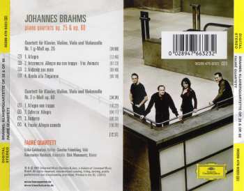CD Johannes Brahms: Piano Quartets Op. 25 & Op. 60