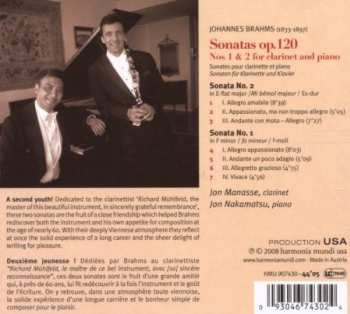 CD Johannes Brahms: Sonatas Op. 120 Nos 1 & 2