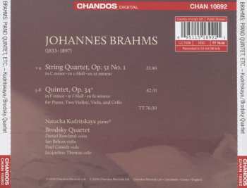 CD Johannes Brahms: String Quartet, Op. 51 No. 1 / Piano Quintet, Op. 34