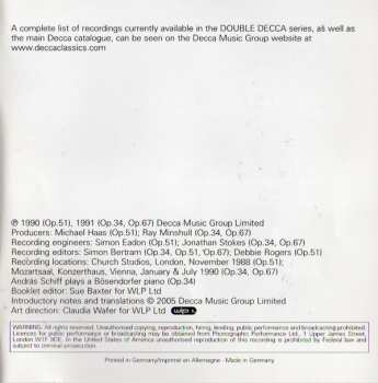 2CD Johannes Brahms: String Quartets, Op. 51 & 67 / Piano Quintet, Op. 34