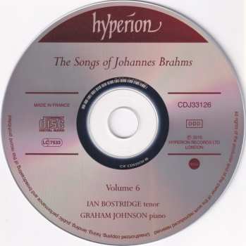 CD Johannes Brahms: The Songs Of Brahms ~ 6