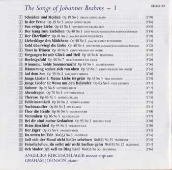 CD Johannes Brahms: The Songs Of Johannes Brahms ~ 1