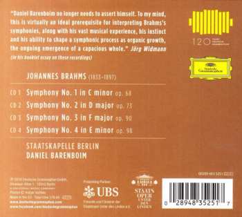 4CD/Box Set Johannes Brahms: The Symphonies