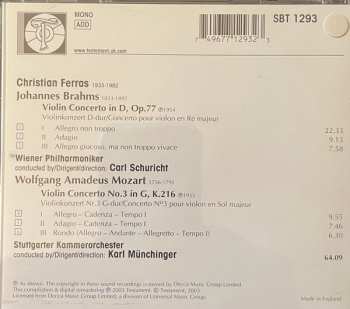 CD Johannes Brahms: Violin Concerto in D Major/ Violin Concerto N°3