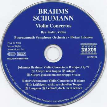 CD Robert Schumann: Violin Concertos