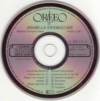 CD Robert Schumann: Violinkonzert / Symphonie No. 4