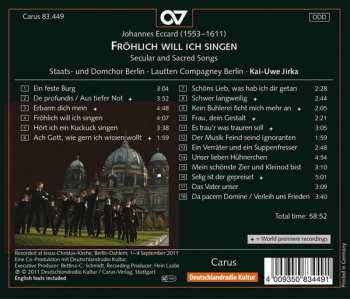 CD Lautten Compagney: Fröhlich Will Ich Singen - Sacred And Secular Songs