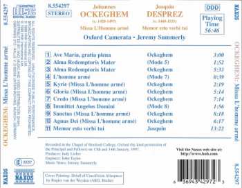 CD Johannes Ockeghem: Missa L'Homme Armé / Ave Maria / Alma Redemptoris Mater / Memor Esto Verbi Tui