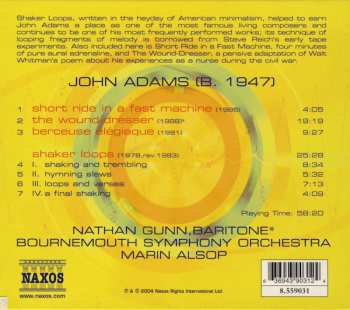 CD John Adams: Shaker Loops • Short Ride In A Fast Machine • The Wound Dresser • Berceuse Élégiaque