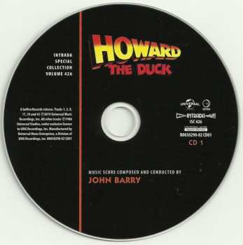 3CD John Barry: Howard The Duck  (Original Motion Picture Soundtrack) LTD