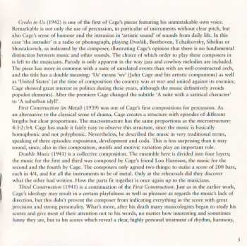 2CD John Cage: Music For Piano And Percussion