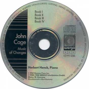 CD John Cage: Music Of Changes