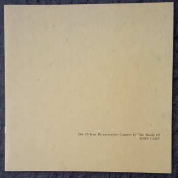 2LP/Box Set John Cage: The 25-Year Retrospective Concert Of The Music Of John Cage LTD | NUM
