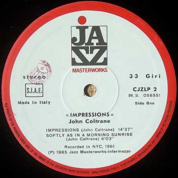 LP John Coltrane: Impressions NUM | CLR