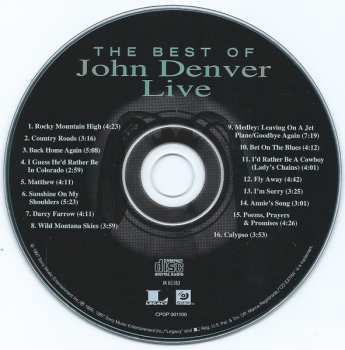 CD John Denver: The Best Of John Denver Live