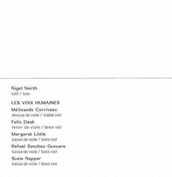 CD Nigel North: Lachrimæ